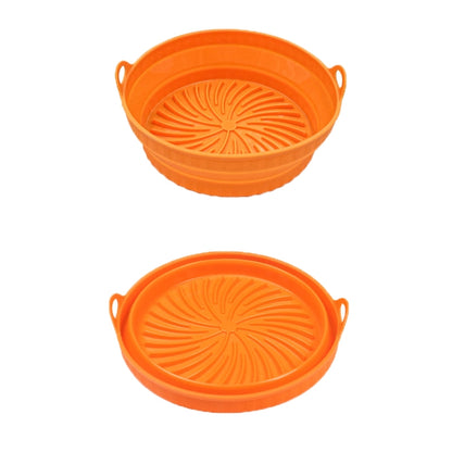 Air Fryer Grill Mat High Temperature Resistant Silicone Baking Tray, Specification: Round Inner Red, Round Black, Round Gray, Round Green, Round Pink, Round Blue, Round Orange, Square Black, Square Gray, Square Green, Square Pink, Square Blue����������...