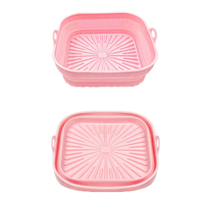 Air Fryer Grill Mat High Temperature Resistant Silicone Baking Tray, Specification: Round Inner Red, Round Black, Round Gray, Round Green, Round Pink, Round Blue, Round Orange, Square Black, Square Gray, Square Green, Square Pink, Square Blue����������...