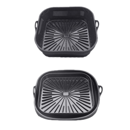 Air Fryer Grill Mat High Temperature Resistant Silicone Baking Tray, Specification: Round Inner Red, Round Black, Round Gray, Round Green, Round Pink, Round Blue, Round Orange, Square Black, Square Gray, Square Green, Square Pink, Square Blue����������...
