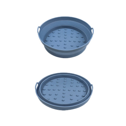 Air Fryer Grill Mat High Temperature Resistant Silicone Baking Tray, Specification: Round Inner Red, Round Black, Round Gray, Round Green, Round Pink, Round Blue, Round Orange, Square Black, Square Gray, Square Green, Square Pink, Square Blue����������...
