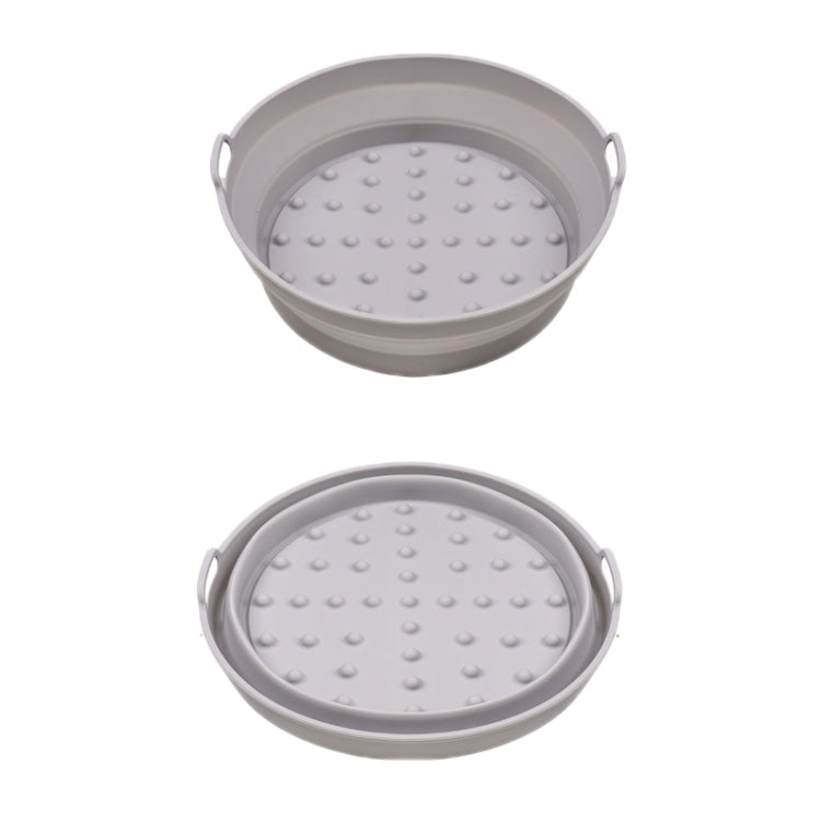 Air Fryer Grill Mat High Temperature Resistant Silicone Baking Tray, Specification: Round Inner Red, Round Black, Round Gray, Round Green, Round Pink, Round Blue, Round Orange, Square Black, Square Gray, Square Green, Square Pink, Square Blue����������...