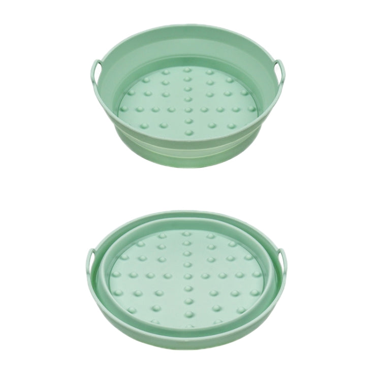 Air Fryer Grill Mat High Temperature Resistant Silicone Baking Tray, Specification: Round Inner Red, Round Black, Round Gray, Round Green, Round Pink, Round Blue, Round Orange, Square Black, Square Gray, Square Green, Square Pink, Square Blue����������...