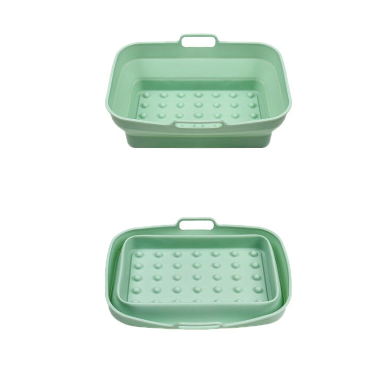 Air Fryer Grill Mat High Temperature Resistant Silicone Baking Tray, Specification: Round Inner Red, Round Black, Round Gray, Round Green, Round Pink, Round Blue, Round Orange, Square Black, Square Gray, Square Green, Square Pink, Square Blue����������...