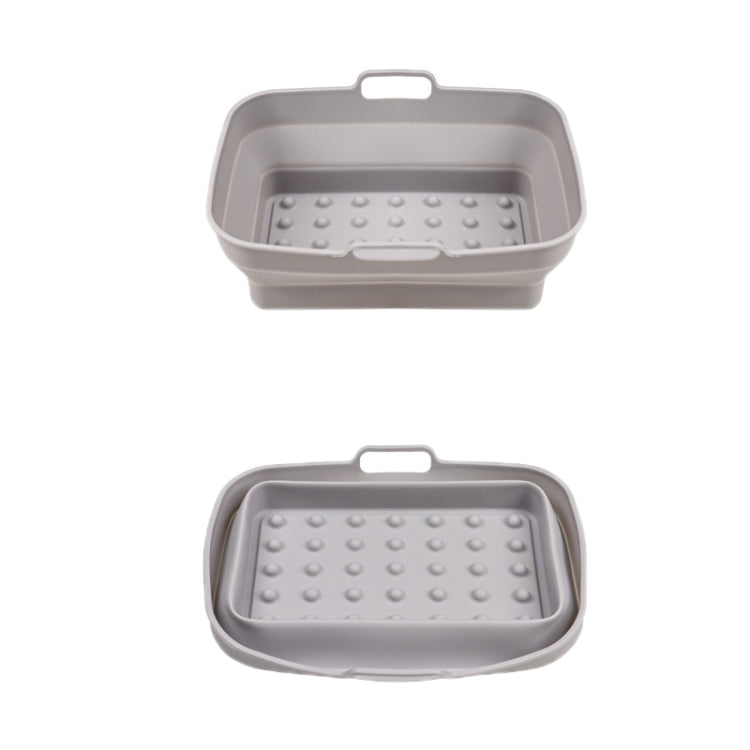 Air Fryer Grill Mat High Temperature Resistant Silicone Baking Tray, Specification: Round Inner Red, Round Black, Round Gray, Round Green, Round Pink, Round Blue, Round Orange, Square Black, Square Gray, Square Green, Square Pink, Square Blue����������...