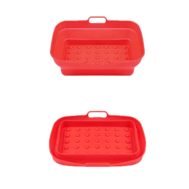 Air Fryer Grill Mat High Temperature Resistant Silicone Baking Tray, Specification: Round Inner Red, Round Black, Round Gray, Round Green, Round Pink, Round Blue, Round Orange, Square Black, Square Gray, Square Green, Square Pink, Square Blue����������...