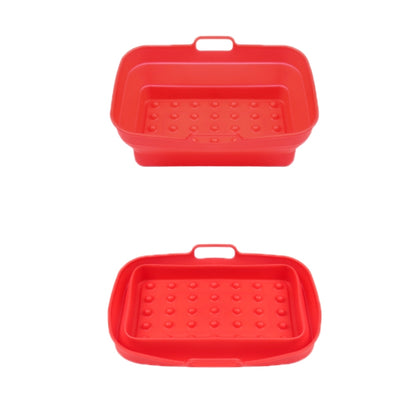 Air Fryer Grill Mat High Temperature Resistant Silicone Baking Tray, Specification: Round Inner Red, Round Black, Round Gray, Round Green, Round Pink, Round Blue, Round Orange, Square Black, Square Gray, Square Green, Square Pink, Square Blue����������...