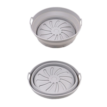 Air Fryer Grill Mat High Temperature Resistant Silicone Baking Tray, Specification: Round Inner Red, Round Black, Round Gray, Round Green, Round Pink, Round Blue, Round Orange, Square Black, Square Gray, Square Green, Square Pink, Square Blue����������...