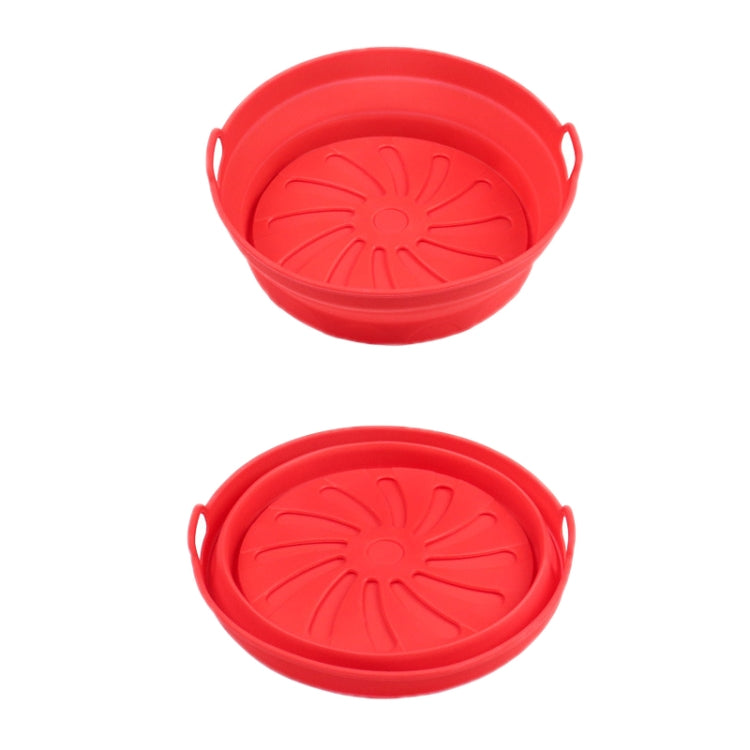 Air Fryer Grill Mat High Temperature Resistant Silicone Baking Tray, Specification: Round Inner Red, Round Black, Round Gray, Round Green, Round Pink, Round Blue, Round Orange, Square Black, Square Gray, Square Green, Square Pink, Square Blue����������...