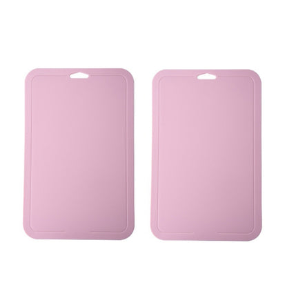 2pcs Baby Auxiliary Cutting Board Fruit and Vegetable Cutting Plastic Board, 2pcs Pink, 2pcs Blue, 2pcs Green