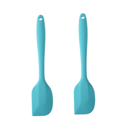 2pcs Large Integrated Silicone Scraper Chocolate Cream Mixing Knife, Large Blue, Large Black, Large Green, Large Purple, Large Orange, Large Red, Large Pink, Large Yellow