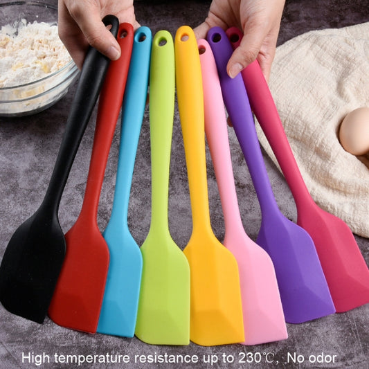2pcs Large Integrated Silicone Scraper Chocolate Cream Mixing Knife, Large Blue, Large Black, Large Green, Large Purple, Large Orange, Large Red, Large Pink, Large Yellow