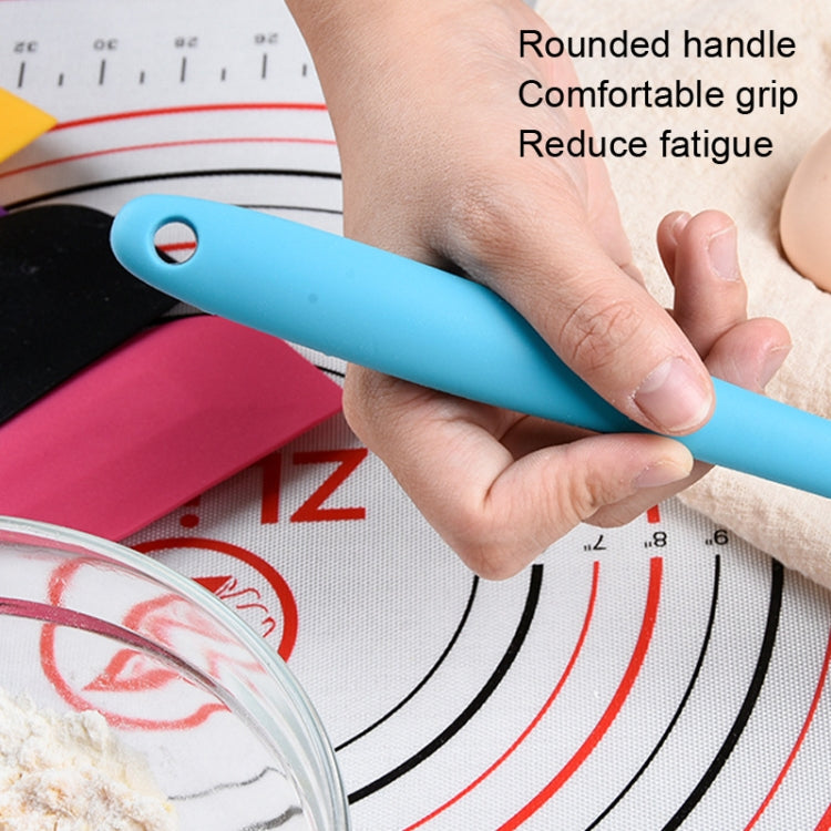 2pcs Large Integrated Silicone Scraper Chocolate Cream Mixing Knife, Large Blue, Large Black, Large Green, Large Purple, Large Orange, Large Red, Large Pink, Large Yellow