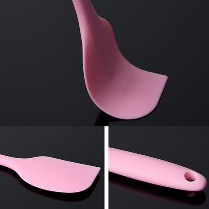 2pcs Large Integrated Silicone Scraper Chocolate Cream Mixing Knife, Large Blue, Large Black, Large Green, Large Purple, Large Orange, Large Red, Large Pink, Large Yellow