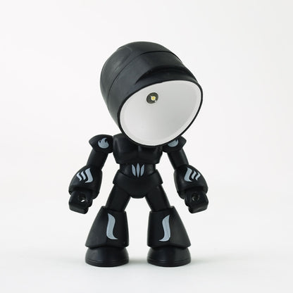 9622 LED Mini Foldable Cartoon Policeman Night Light Desktop Magnetic Desk Lamp, 9622 (Green), 9622 (Blue), 9622 (White), 9622 (Red), 9622 (Black), 9622 (Yellow)