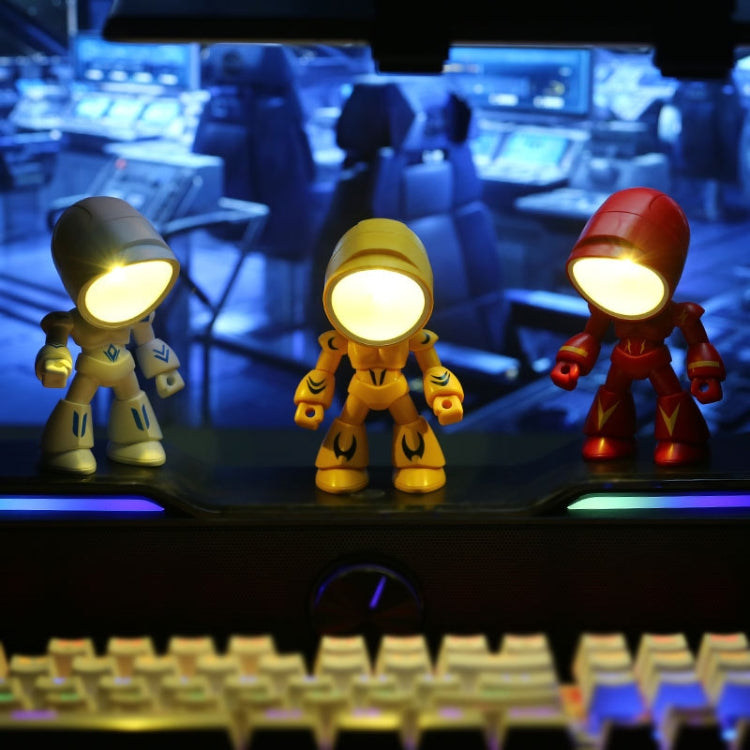 9622 LED Mini Foldable Cartoon Policeman Night Light Desktop Magnetic Desk Lamp, 9622 (Green), 9622 (Blue), 9622 (White), 9622 (Red), 9622 (Black), 9622 (Yellow)