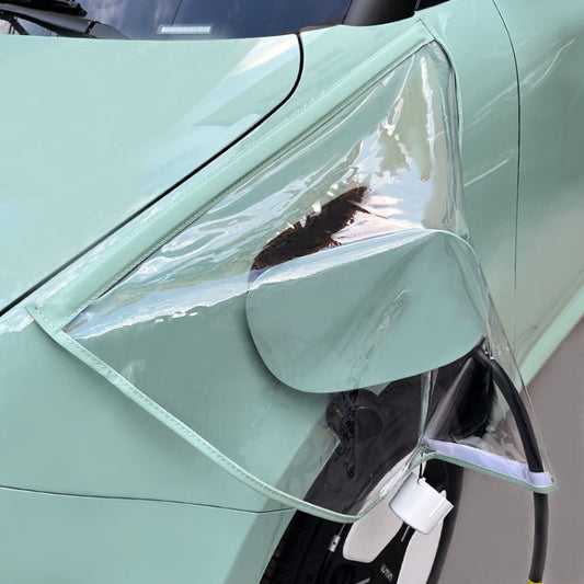 Electric Vehicle Charging Port Magnetic Transparent Rain Cover, Rain Cover Transparent Green, Rain Cover Yellow, Rain Cover Blue, Rain Cover Pink, Rain Cover White, Rain Cover Black