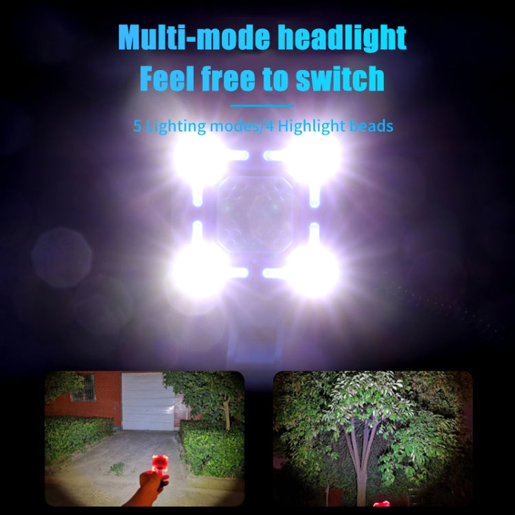 2 In 1 Bike 140db Bell 4 Lamp Cycling Light Bicycle Horn 5-sounds Alarm
