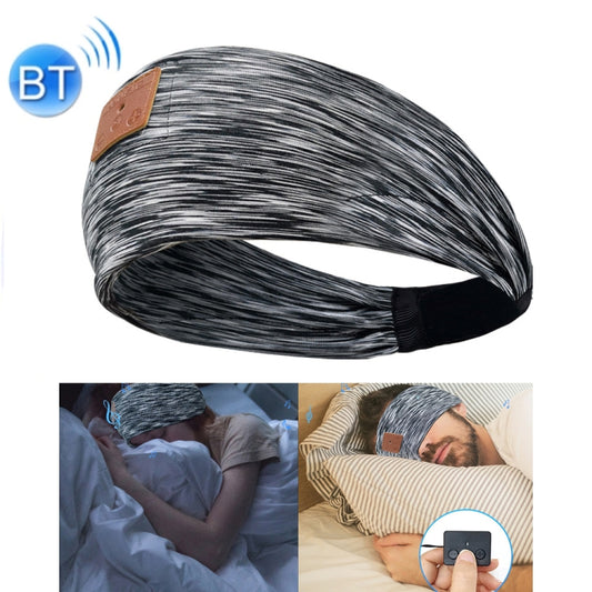 Bluetooth Wireless Headband Quick Drying Sleeping Headphones with HD Speakers, Stripe Black