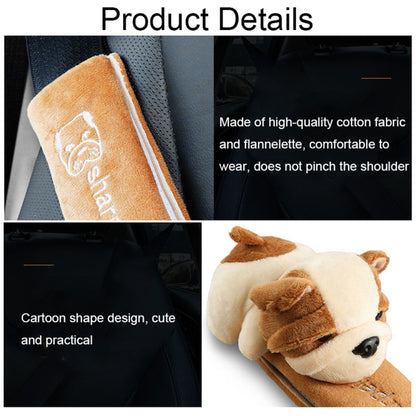 002 Cute Cartoon Thicked Seat Belt Anti-Strangled Protective Cushion, Length:, 30.5cm (Brown Dog), 30.5cm (Beige Dog), 30.5cm (Gray Cat), 30.5cm (Pink Cat), 30.5cm (Gray Fox), 30.5cm (Bear), 23cm (Brown Dog), 23cm (Beige Dog), 23cm (Gray Cat)����������...