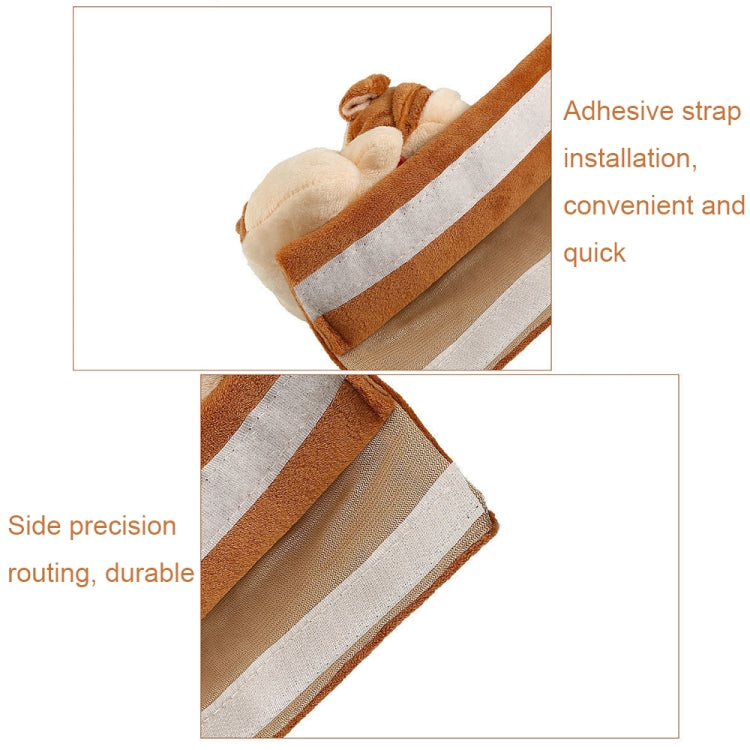 002 Cute Cartoon Thicked Seat Belt Anti-Strangled Protective Cushion, Length:, 30.5cm (Brown Dog), 30.5cm (Beige Dog), 30.5cm (Gray Cat), 30.5cm (Pink Cat), 30.5cm (Gray Fox), 30.5cm (Bear), 23cm (Brown Dog), 23cm (Beige Dog), 23cm (Gray Cat)����������...