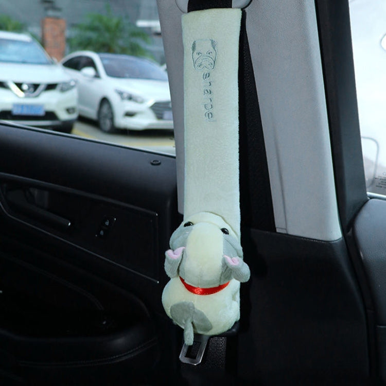 002 Cute Cartoon Thicked Seat Belt Anti-Strangled Protective Cushion, Length:, 30.5cm (Brown Dog), 30.5cm (Beige Dog), 30.5cm (Gray Cat), 30.5cm (Pink Cat), 30.5cm (Gray Fox), 30.5cm (Bear), 23cm (Brown Dog), 23cm (Beige Dog), 23cm (Gray Cat)����������...