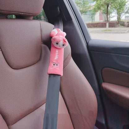 002 Cute Cartoon Thicked Seat Belt Anti-Strangled Protective Cushion, Length:, 30.5cm (Brown Dog), 30.5cm (Beige Dog), 30.5cm (Gray Cat), 30.5cm (Pink Cat), 30.5cm (Gray Fox), 30.5cm (Bear), 23cm (Brown Dog), 23cm (Beige Dog), 23cm (Gray Cat)����������...