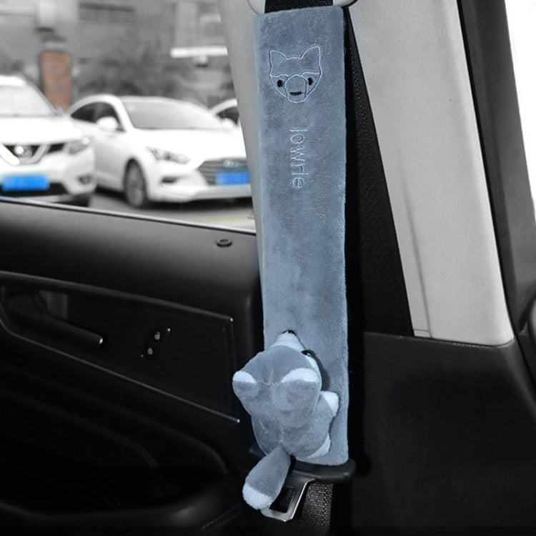 002 Cute Cartoon Thicked Seat Belt Anti-Strangled Protective Cushion, Length:, 30.5cm (Brown Dog), 30.5cm (Beige Dog), 30.5cm (Gray Cat), 30.5cm (Pink Cat), 30.5cm (Gray Fox), 30.5cm (Bear), 23cm (Brown Dog), 23cm (Beige Dog), 23cm (Gray Cat)����������...