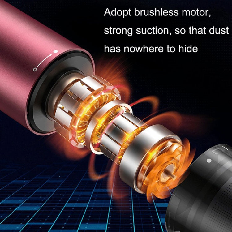 Pinjia P12 High Power Handheld Wireless Vehicles / Household Vacuum Cleaner, P12 Wine Red, P12 Elegant Black