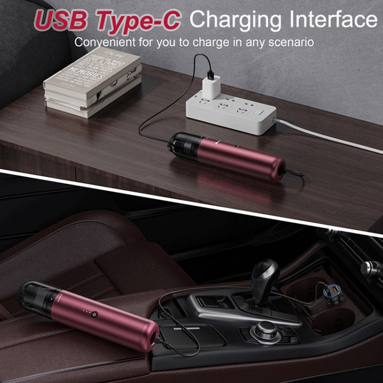 Pinjia P12 High Power Handheld Wireless Vehicles / Household Vacuum Cleaner, P12 Wine Red, P12 Elegant Black