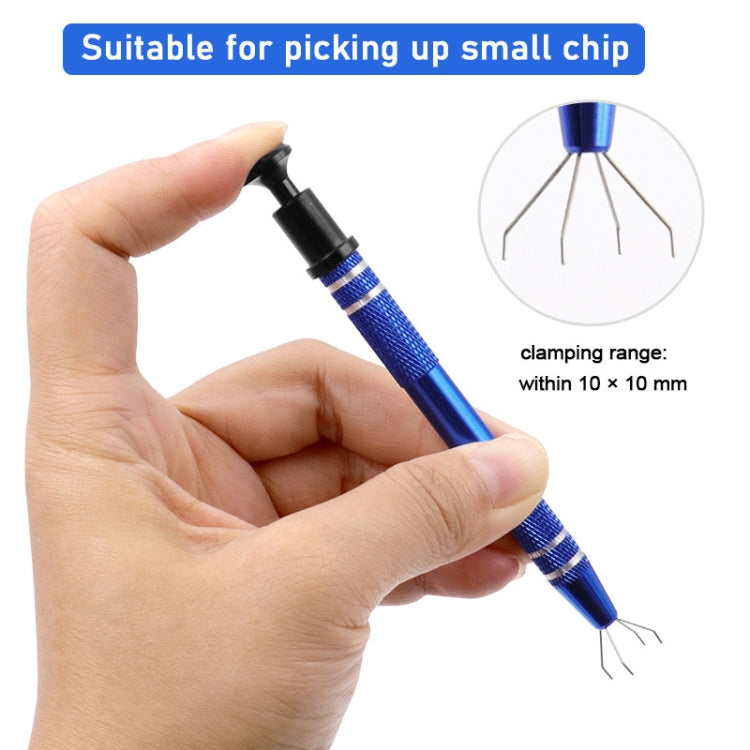 2pcs IC Chip Picker Electronic Component Parts Picker Capacitor IC Grabber Clips, 2pcs Blue, 2pcs Black, 2pcs Gold, 2pcs Silver, 2pcs Red, 2pcs Dark Brown