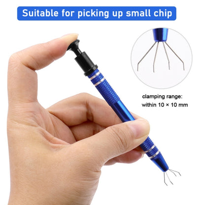 2pcs IC Chip Picker Electronic Component Parts Picker Capacitor IC Grabber Clips, 2pcs Blue, 2pcs Black, 2pcs Gold, 2pcs Silver, 2pcs Red, 2pcs Dark Brown