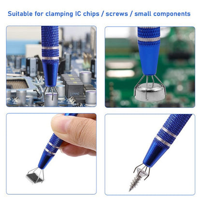 2pcs IC Chip Picker Electronic Component Parts Picker Capacitor IC Grabber Clips, 2pcs Blue, 2pcs Black, 2pcs Gold, 2pcs Silver, 2pcs Red, 2pcs Dark Brown