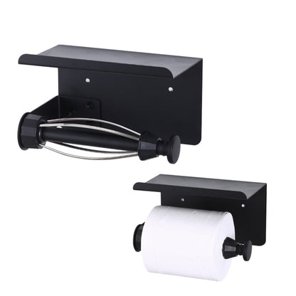 Stainless Steel Damping Paper Towel Holder Punch-free Roll Paper Storage Rack, Style 2