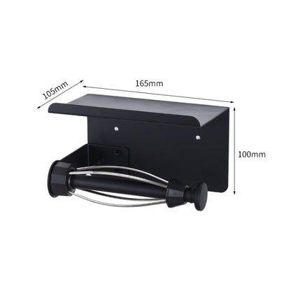 Stainless Steel Damping Paper Towel Holder Punch-free Roll Paper Storage Rack, Style 2