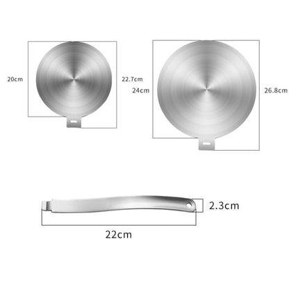 Stainless Steel Heats Conduction Plates Induction Cooker Diffuser Plate ,Spec:, 24cm Disassembly Handles