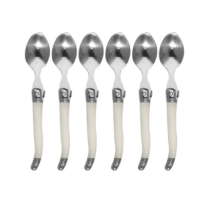 Stainless Steel Knife Fork Spoon Set Plastic Handle Western Tableware, 3 In 1, 4 In 1, 6 Knives, 6 Forks, 6 Spoons, 6 Tea Spoons