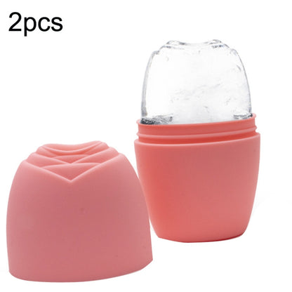2pcs L-03-01 Face Ice Apparatus Massage Ice Roller Beauty Makeup Silicone Face Ice Tray, Makeup Rose Red, Makeup Olive Green With Hole, Makeup Vitality Orange With Hole, Makeup Charm Purple With Hole, Makeup Blue With Hole, Makeup Rose Red With Hole���...