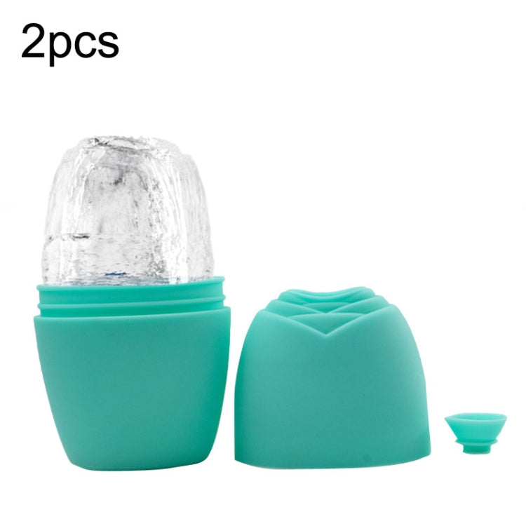2pcs L-03-01 Face Ice Apparatus Massage Ice Roller Beauty Makeup Silicone Face Ice Tray, Makeup Rose Red, Makeup Olive Green With Hole, Makeup Vitality Orange With Hole, Makeup Charm Purple With Hole, Makeup Blue With Hole, Makeup Rose Red With Hole���...