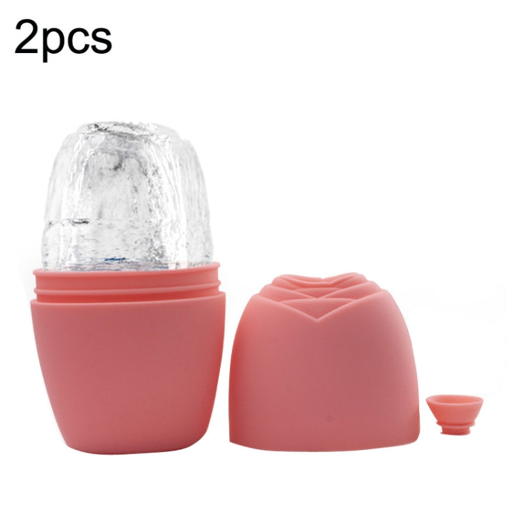 2pcs L-03-01 Face Ice Apparatus Massage Ice Roller Beauty Makeup Silicone Face Ice Tray, Makeup Rose Red, Makeup Olive Green With Hole, Makeup Vitality Orange With Hole, Makeup Charm Purple With Hole, Makeup Blue With Hole, Makeup Rose Red With Hole���...
