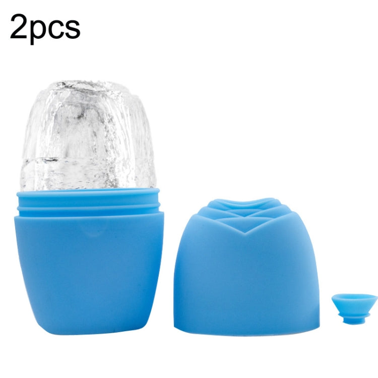 2pcs L-03-01 Face Ice Apparatus Massage Ice Roller Beauty Makeup Silicone Face Ice Tray, Makeup Rose Red, Makeup Olive Green With Hole, Makeup Vitality Orange With Hole, Makeup Charm Purple With Hole, Makeup Blue With Hole, Makeup Rose Red With Hole���...