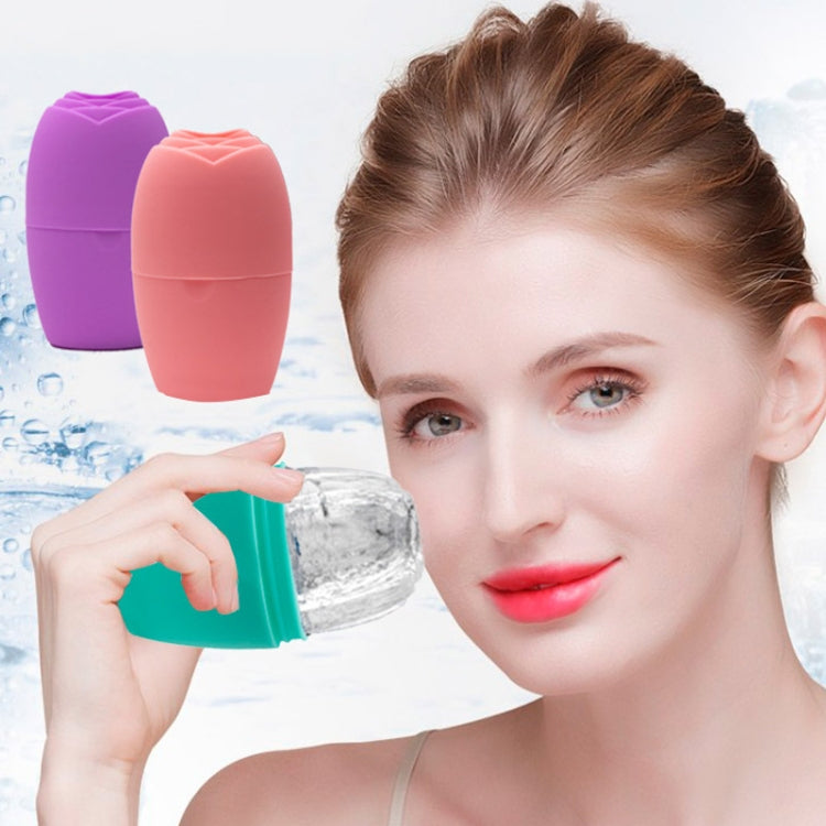 2pcs L-03-01 Face Ice Apparatus Massage Ice Roller Beauty Makeup Silicone Face Ice Tray, Makeup Rose Red, Makeup Olive Green With Hole, Makeup Vitality Orange With Hole, Makeup Charm Purple With Hole, Makeup Blue With Hole, Makeup Rose Red With Hole���...