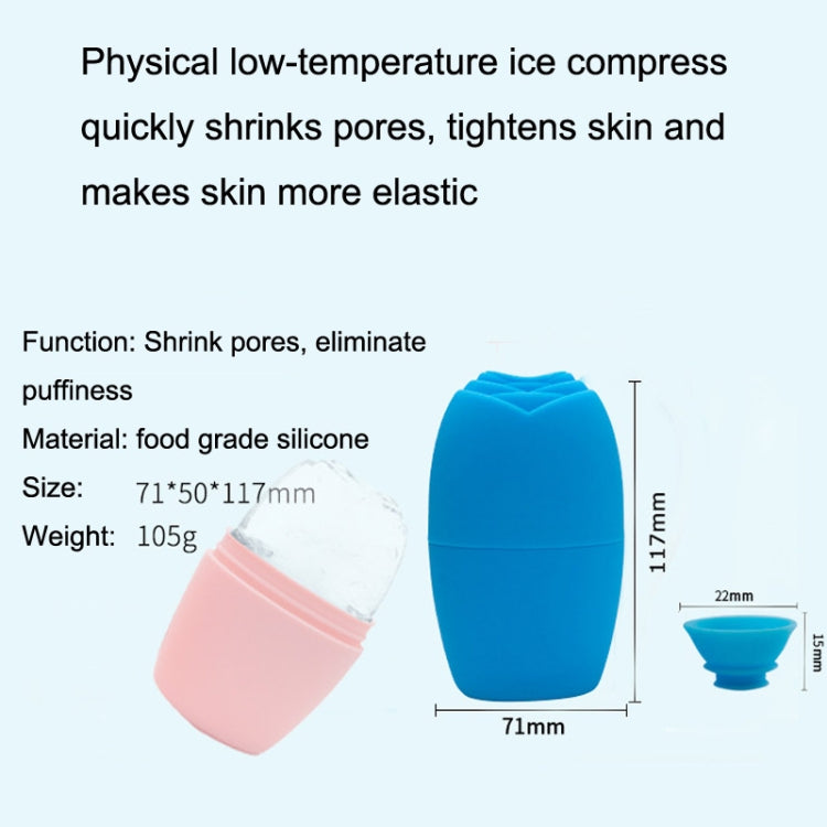 2pcs L-03-01 Face Ice Apparatus Massage Ice Roller Beauty Makeup Silicone Face Ice Tray, Makeup Rose Red, Makeup Olive Green With Hole, Makeup Vitality Orange With Hole, Makeup Charm Purple With Hole, Makeup Blue With Hole, Makeup Rose Red With Hole���...