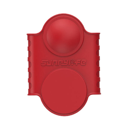 جراب حماية من السيليكون من Sunnylife ST-Q9420 لكاميرا Insta360 One X2، جراب أسود للجسم + حبل قصير لكاميرا Insta360 One X2، جراب شاشة عدسة أحمر لكاميرا Insta360 One X2، جراب شاشة عدسة أسود لكاميرا Insta360 One X2