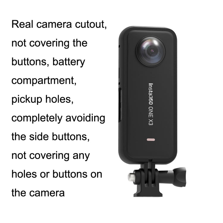 لكاميرا Insta360 One X3 A516 الرياضية البانورامية، حافة حماية بلاستيكية، حافة حماية