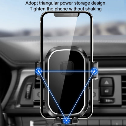 Car Air Outlet Hook Firmly Navigation Mobile Phone Holder, Mirror Black