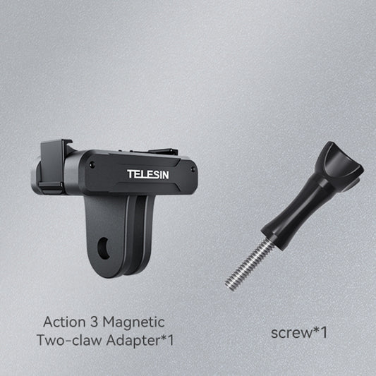 ملحقات كاميرا الحركة DJI OSMO Action 3 TELESIN محول مغناطيسي بمخلبين، محول مغناطيسي بمخلبين