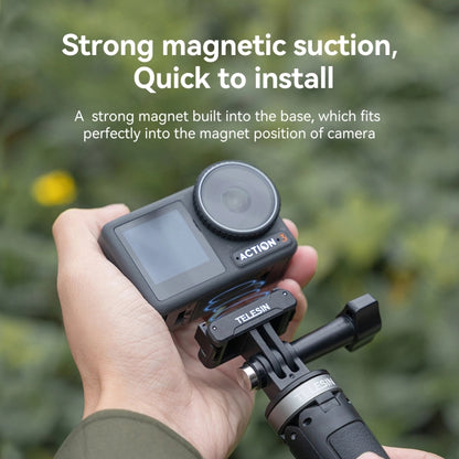 ملحقات كاميرا الحركة DJI OSMO Action 3 TELESIN محول مغناطيسي بمخلبين، محول مغناطيسي بمخلبين