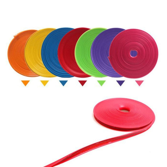 8m/roll Car Wheel General Sticker Modified Protection Sticker Anti-collision Strip, 1roll Green, 1roll Orange, 1roll Gray, 1roll White, 1roll Black, 1roll Red, 1roll Yellow, 1roll Pink, 1roll Purple, 1roll Blue