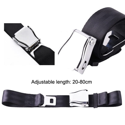 Two Point Aircraft Buckle Adjustable Seat Belt Extended Band, Aircraft Buckle Seat Belt(Black), Aircraft Buckle Seat Belt(Gray)