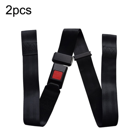 2pcs B7 Free Installation Motorcycle / Stretcher / Electric Wheelchair Seat Belt, Seat Belt (Black)